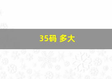 35码 多大